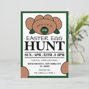 Anuncio Huevo de tortuga verde, caza de huevos de Pascua