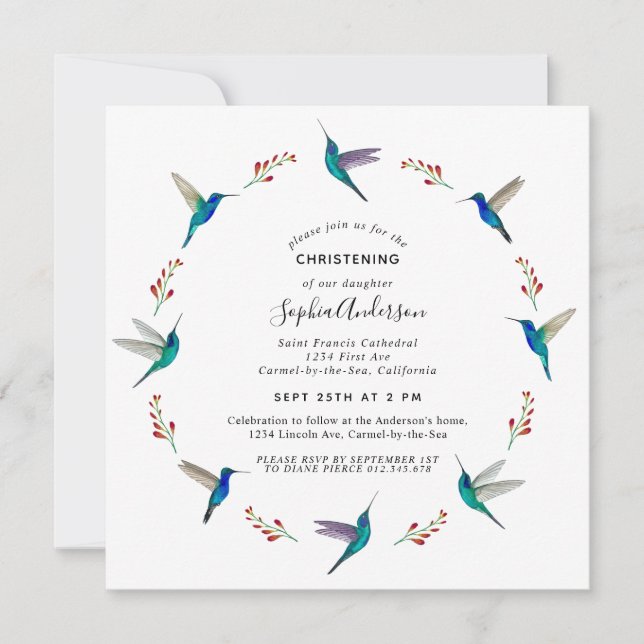 Anuncio Hummingbird Christening (Anverso)