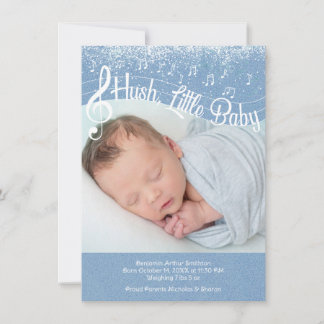 Anuncio Hush, Little Baby Flat Announcement Card