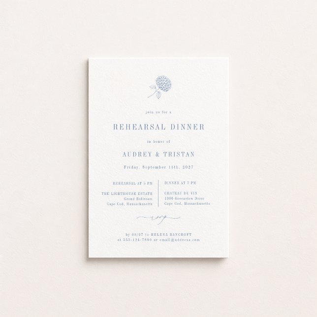 Anuncio HYDRANGEA Wedding Rehearsal Dinner (Subido por el creador)