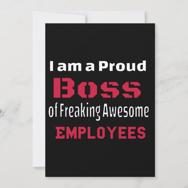 Anuncio I am a Proud Boss of Freaking Awesome Employees (Anverso)