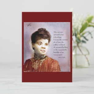Anuncio Ida B Wells y cita en hermoso acuarela 