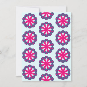 Anuncio Ilustración de formas florales moradas y rosadas