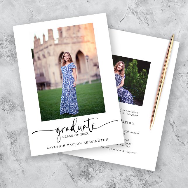 Anuncio Imagen de graduación de guión elegante y moderna (Subido por el creador)