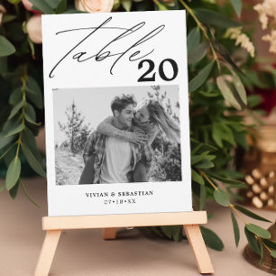 Anuncio Imágenes minimalistas de números de tabla de Boda