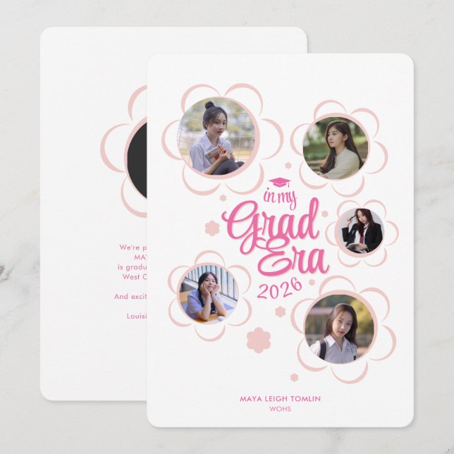 Anuncio In My Grad Era 2026 Photo Collage Graduation (Anverso / Reverso)