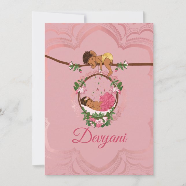 Anuncio Indian baby girl being blessed by Ganesha (Anverso)
