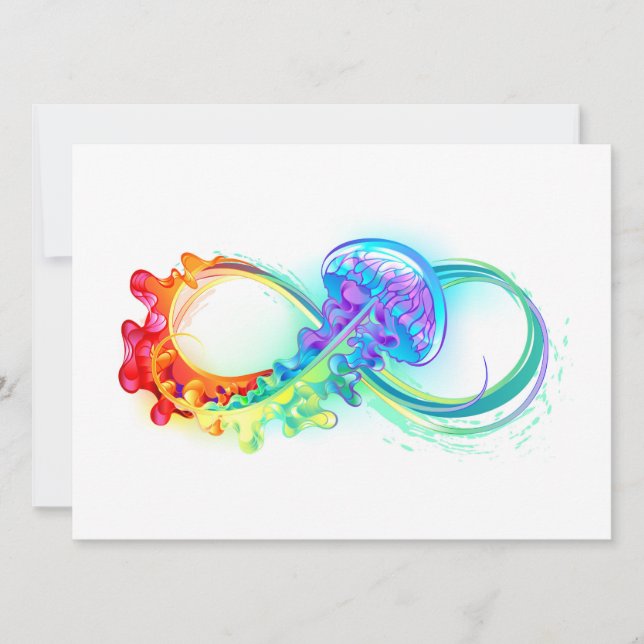 Anuncio Infinito con medusa arcoíris (Anverso)