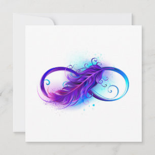 Anuncio Infinito con pluma púrpura