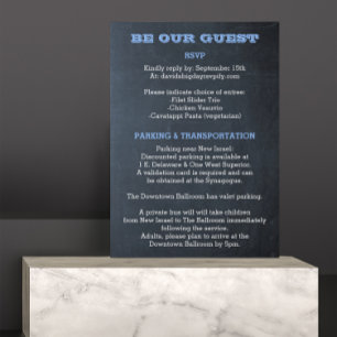 Anuncio Información para invitados de Bar Mitzvah en barra