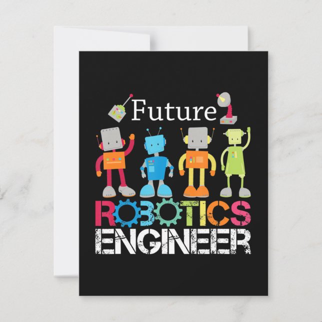 Anuncio Ingeniero de Robótica Futuro Robots Lover Regalo d (Anverso)