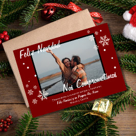 Anuncio Invierno español compromiso copo de nieve Navidad 