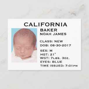 Anuncio "Invitación del bebé de la licencia de conductor"