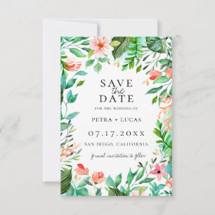 Anuncio Isla Botánica Coral Floral Save The Date