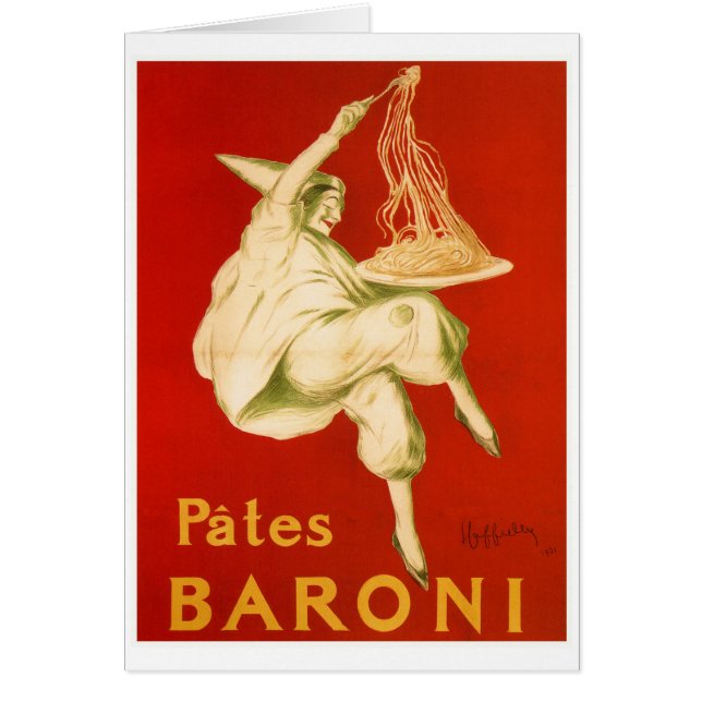 Anuncio italiano de las pastas de Leonetto (Frente)