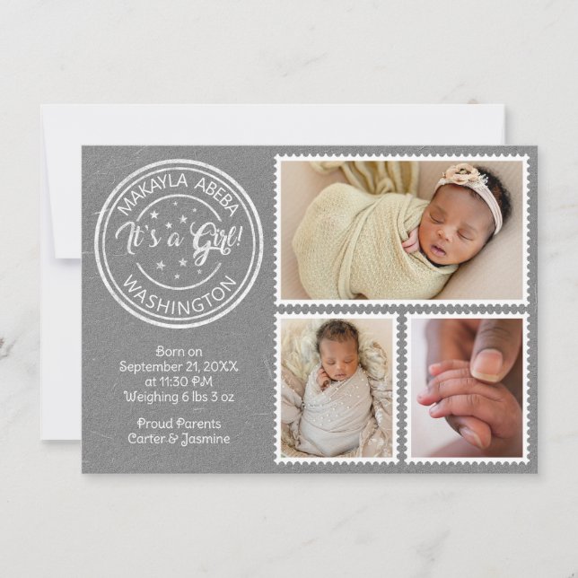 Anuncio It's a Boy! estampillas (Anverso)