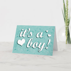 Anuncio it's a boy! : paisley : (ver el interior)