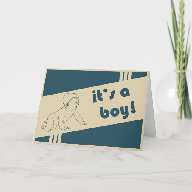 Anuncio it's a boy! : retro : (ver el interior) (Anverso)