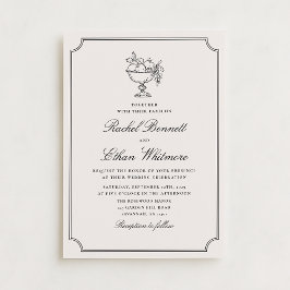 Anuncio Ivory Double Frame Fruit Bowl Wedding Invitation