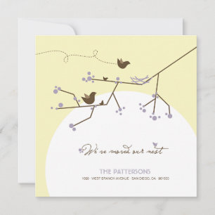 Anuncio Jerarquía púrpura de la familia de pájaro la nueva