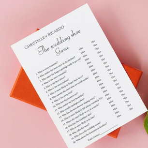 Anuncio juego de boda de zapato despedida de soltera Tarje