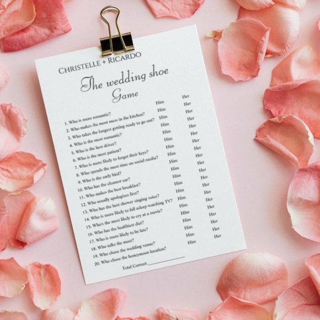 Anuncio juego de boda de zapato despedida de soltera Tarje (Subido por el creador)