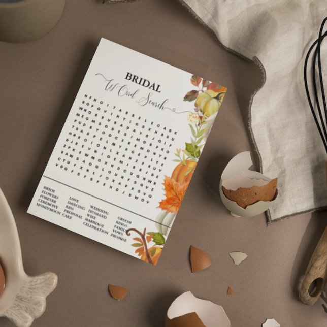 Anuncio Juego de ducha de novia juego de calabaza de otoño (Subido por el creador)