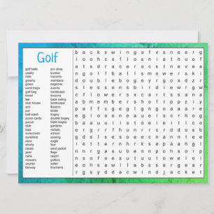 Anuncio Juego temático de golf de cumpleaños