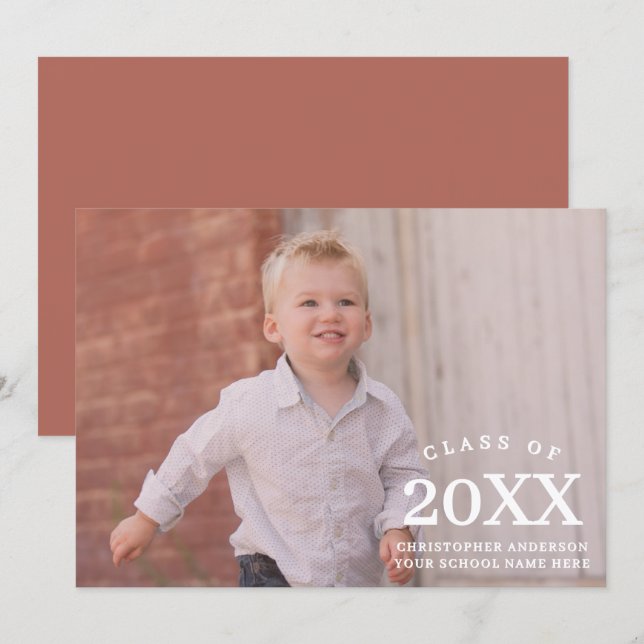 Anuncio Kids Photo Class Year Graduation (Anverso / Reverso)