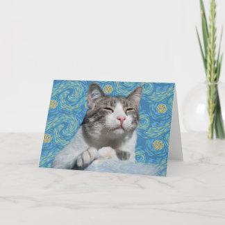 Anuncio Kitty Starry Night Notecard