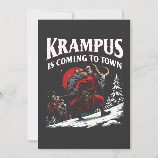 Anuncio Krampus llega a la ciudad de los Navidades Krampus (Anverso)