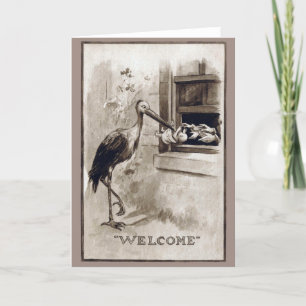 Anuncio La cigüeña que entrega la cosecha del bebé