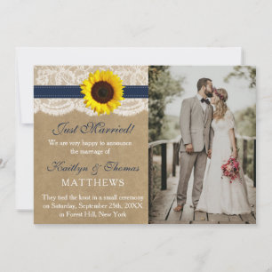 Anuncio La colección de Bodas de girasol Kraft rústico