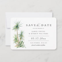 La Palm Rustic Beach Island Save The Date