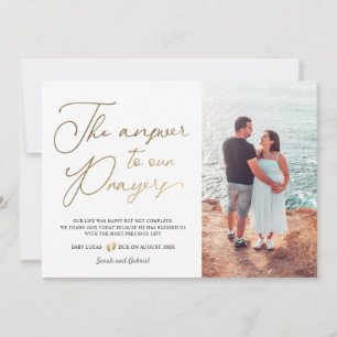 Anuncio La Respuesta A Nuestro Embarazo De Oración