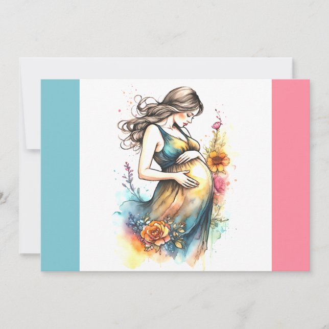 Anuncio La revelación de género de una bebé embarazada (Anverso)