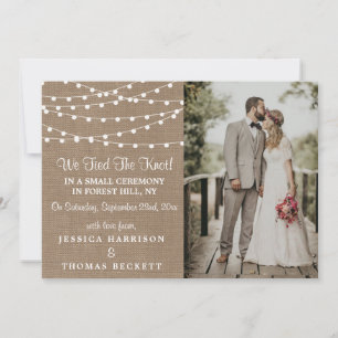 Anuncio La Rustic Burlap String ilumina la colección Boda