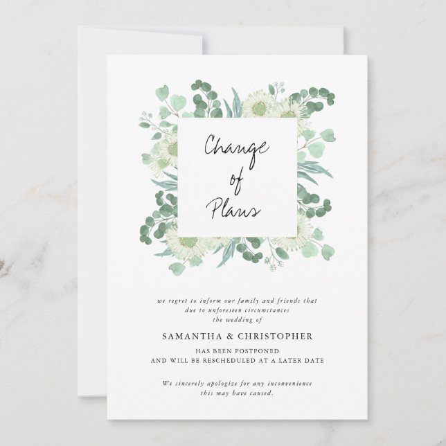 Anuncio La vegetación de acuarela pospuesta por boda (Anverso)