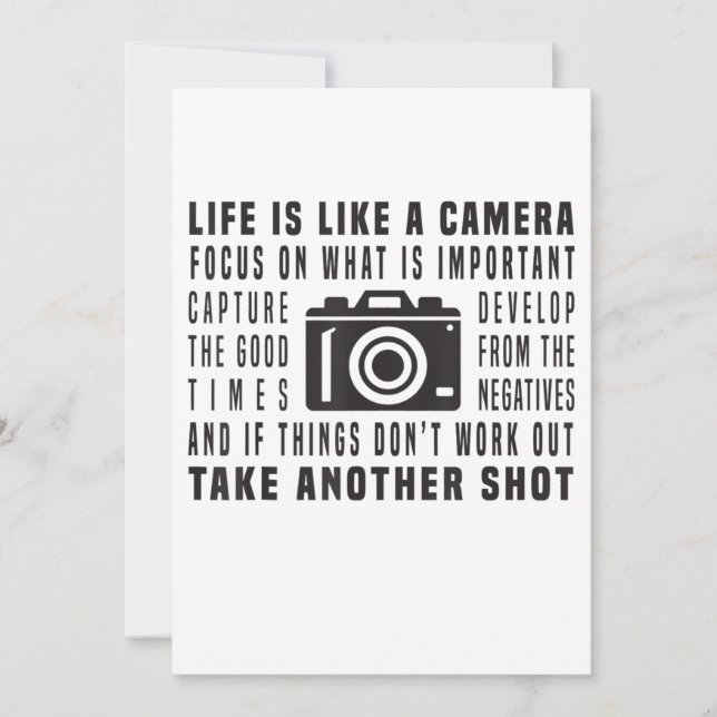 Anuncio La Vida Del Fotógrafo Es Como Una Fotografía De Cá (Anverso)