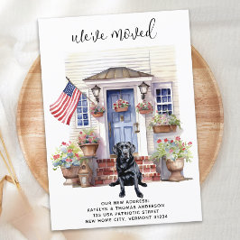 Anuncio Labrador negro recuperador perro patriótico en mov