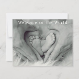 Anuncio Las manos de los padres y los pies de bebé bienven