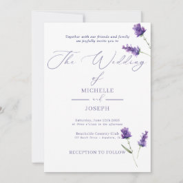 Anuncio Lavender Bliss Elegante Boda acuático