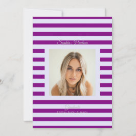Anuncio Lavender Purple Prep High School Photo Grad Cards