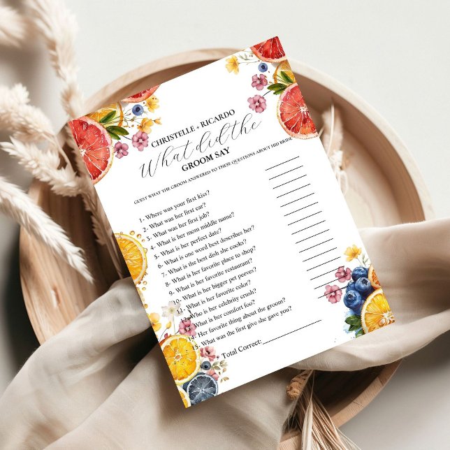 Anuncio Lemon Bride & groom trivia juego de ducha de novia (Subido por el creador)