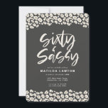 Anuncio Leopard print sesenta y una fiesta de cumpleaños 6<br><div class="desc">Impresión de leopardo sesenta y elegante invitación a la fiesta de cumpleaños 60. Parte de una diversión sobre la colección de huellas de animales de tendencia.</div>