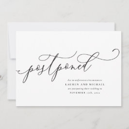 Anuncio Letra Florecida Pospuesta Cambiar la Fecha