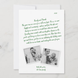 Anuncio Letra Green Script Coronavirus Holiday Card