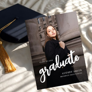 Anuncio Letra Moderna de Brocha Foto Graduación