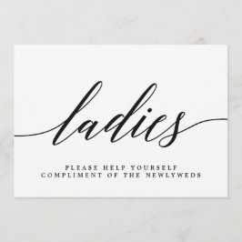 Anuncio Letrero de Baño para Damas en Boda - Escritura Mod