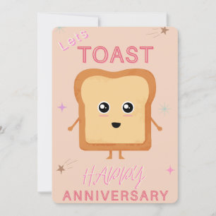 Anuncio Lets Toast neutral Happy Anniversary greeting card